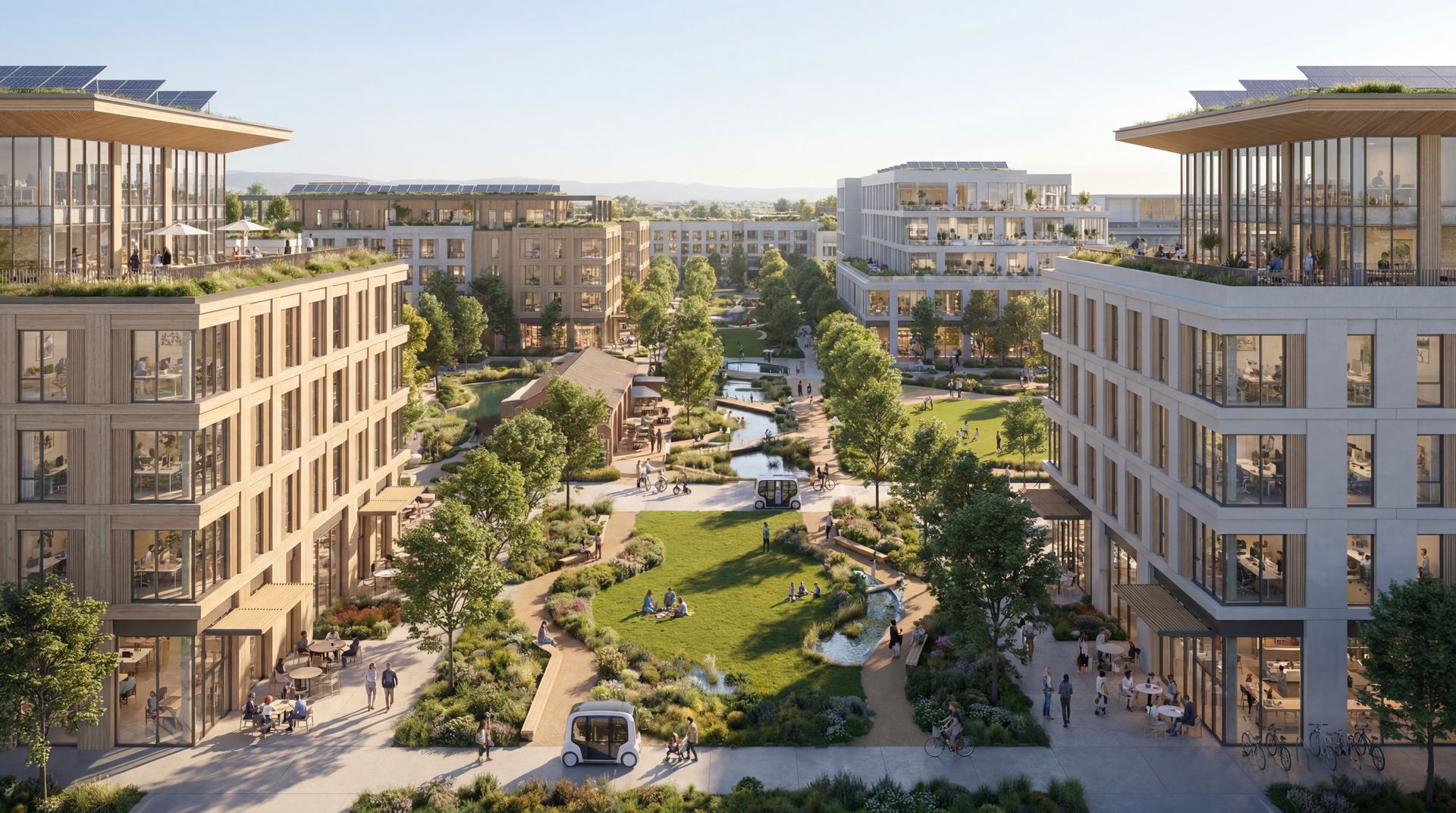 Phase 1 innovation district central park and plaza