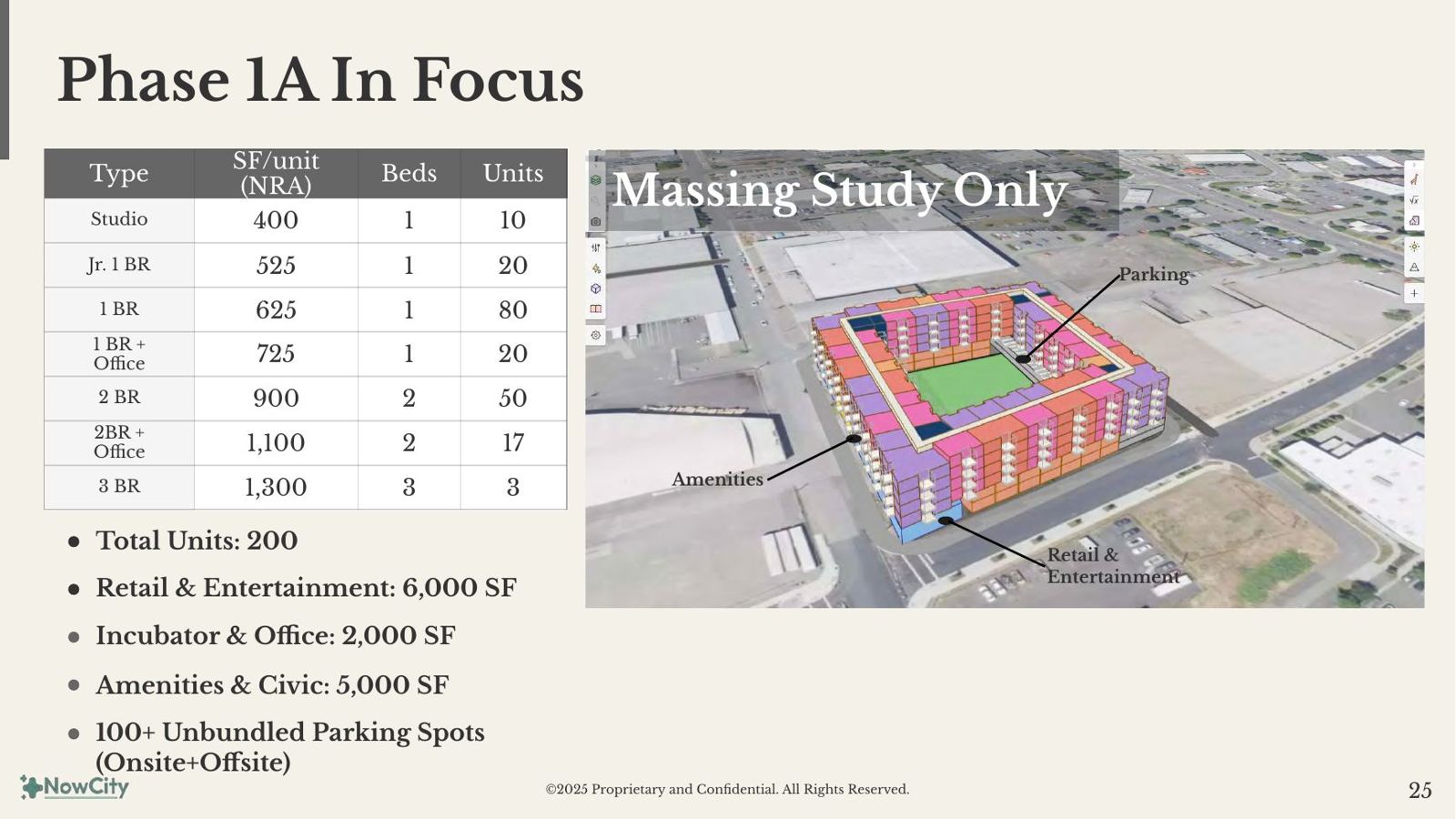 Phase 1A massing study