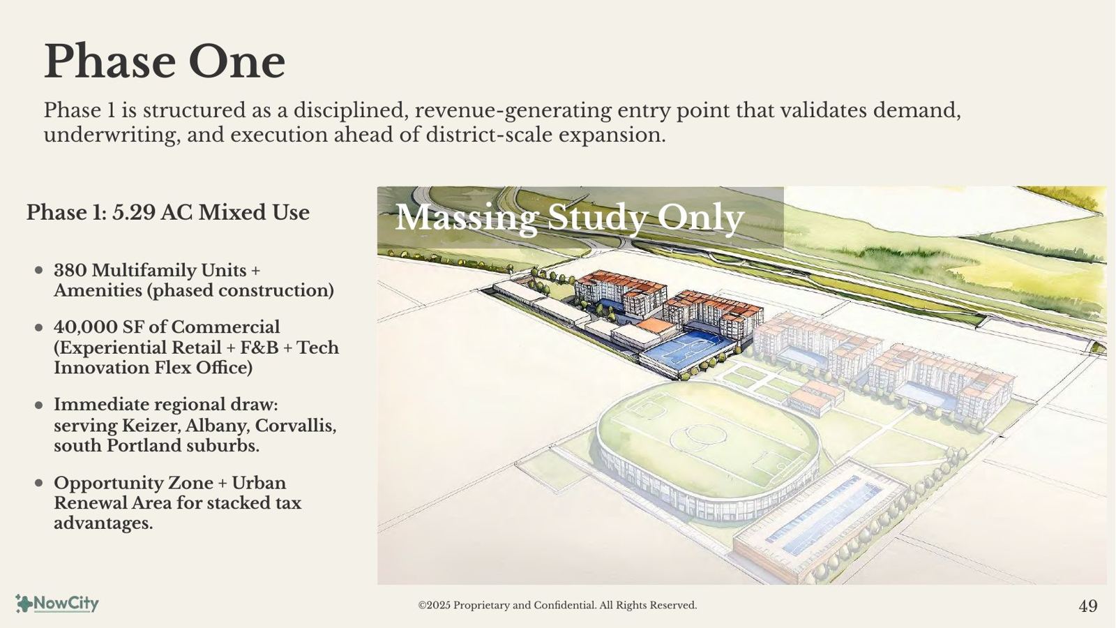 Phase One massing study