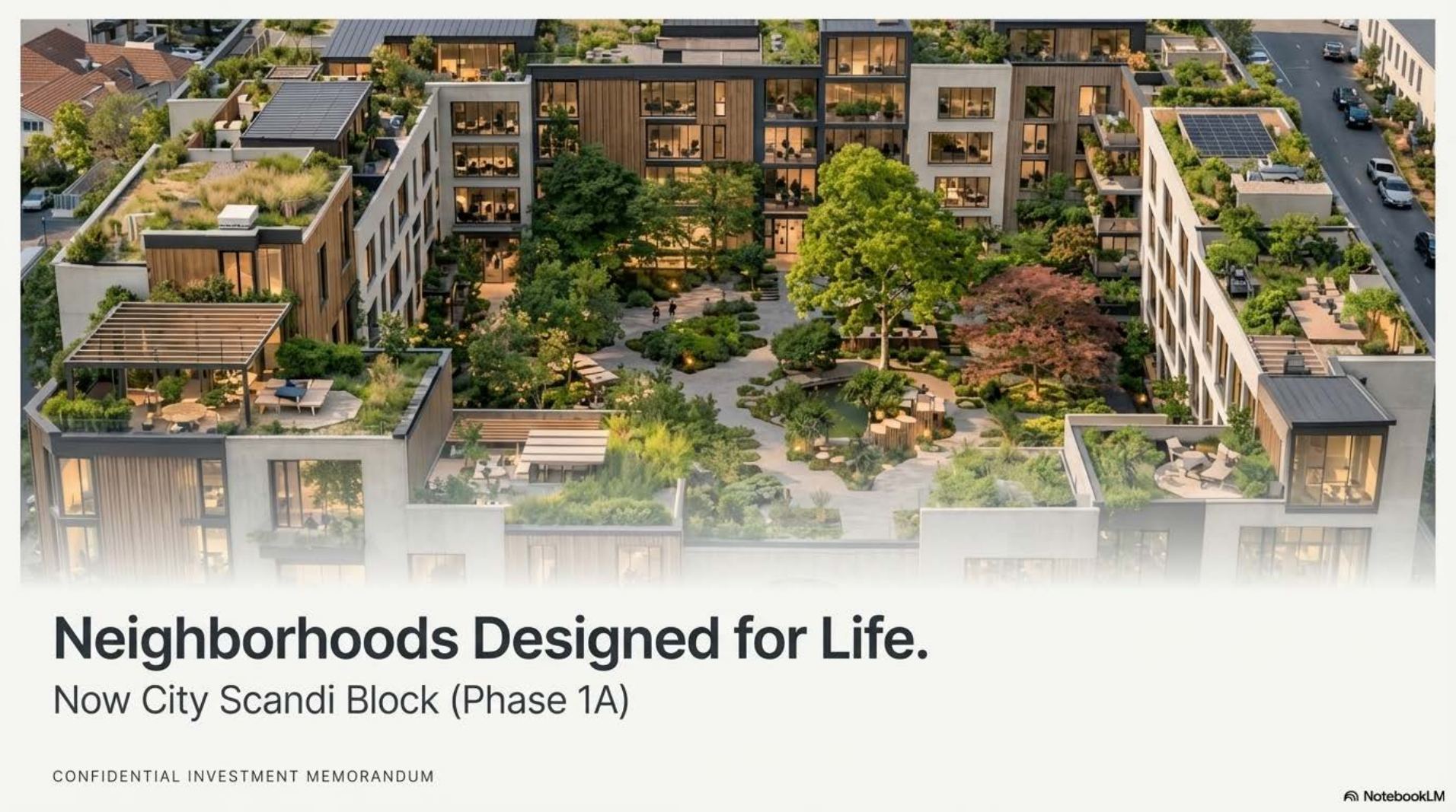 Scandi Block investor preview cover — neighborhoods designed for life